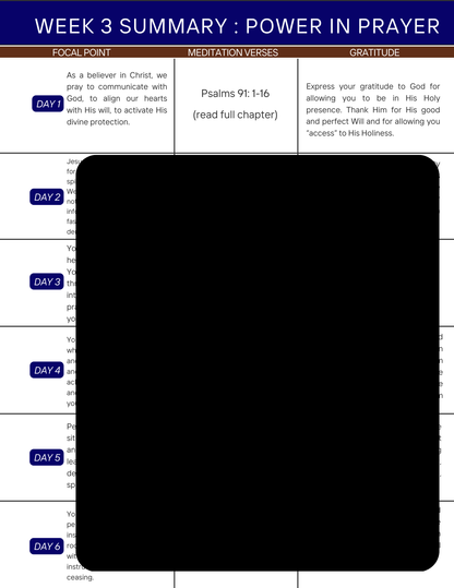 Week 3: The Power, Purpose & Significance of Prayer - Bible Study Plan - Bible Reading Plan for Beginners
